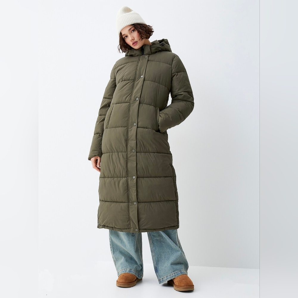 Simon's Olive Green Maxi Down Puffer Parka